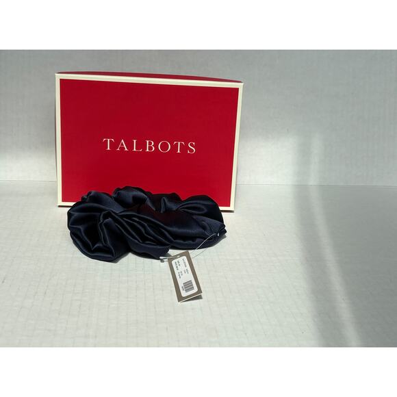 HAVEN WELL WITHIN WOMENS WASHABLE SILK HAIR SCRUNCHIE NAVY MSRP $20.00 ponytail - Picture 3 of 16